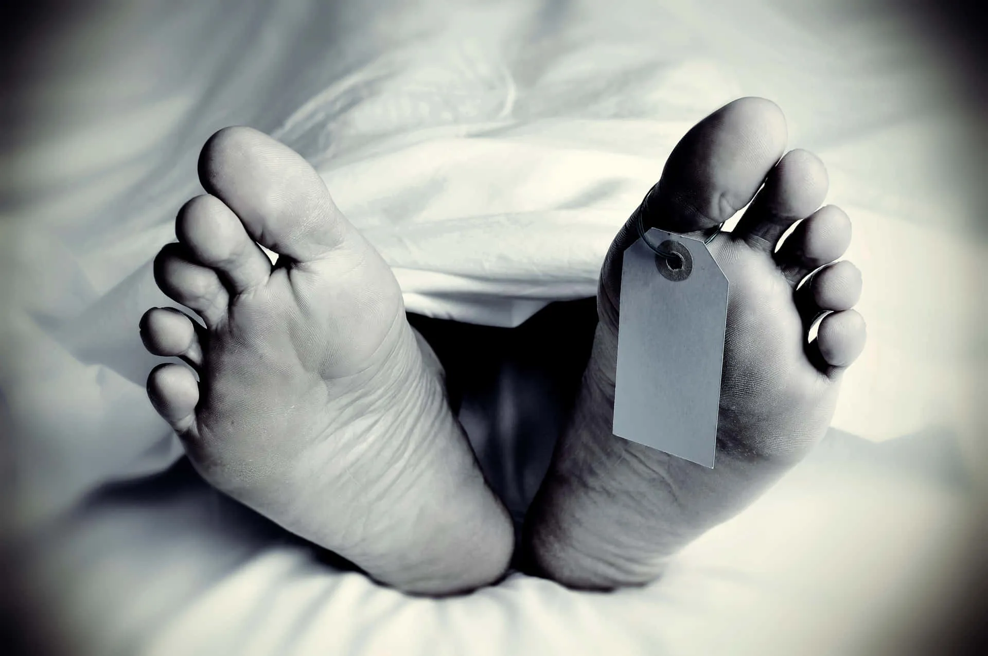 A body with a tag on it